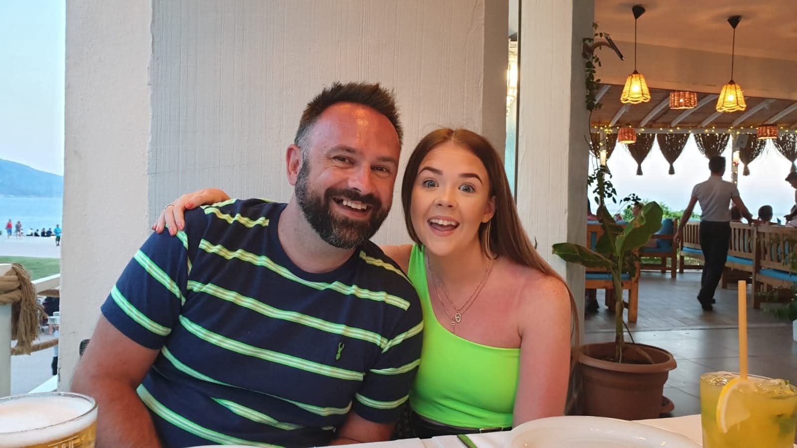 Paul Rose on holiday in Turkey with son Ash