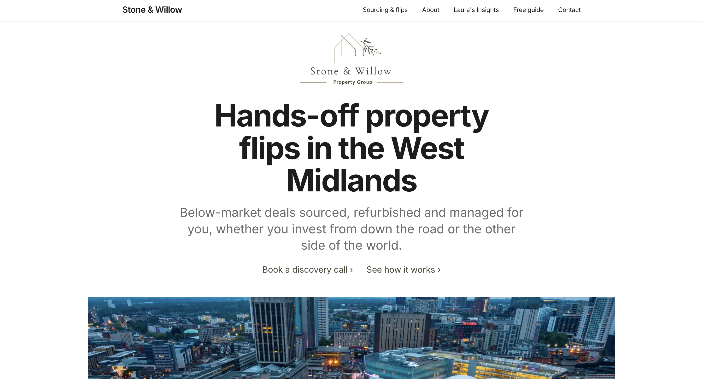 Stone & Willow Property website homepage